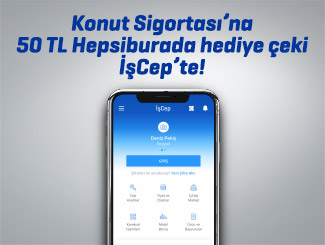 Konut Sigortası’na 50 TL Hepsiburada hediye çeki!