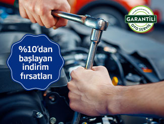 İşCep Aracım'da Servis Bakım Hizmeti menüsünden yapacağınız GOS harcamalarınıza %10’dan başlayan İndirim Fırsatı!