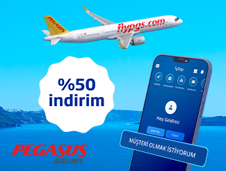 Uçak Bileti Alımlarında %50 indirim!