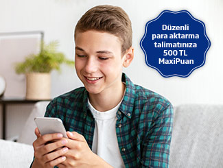 İşCep'ten İş Bankalı olan gençlere özel düzenli para aktarma talimatlarında 500 TL MaxiPuan!