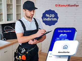 İşCep'le Hayatım Evim’de Konut Hizmetleri Menüsünden Yapacağınız KonutKonfor Harcamalarınıza %20 İndirim Fırsatı!