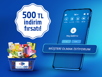 CarrefourSA Alışverişlerinizde 500 TL İndirim!